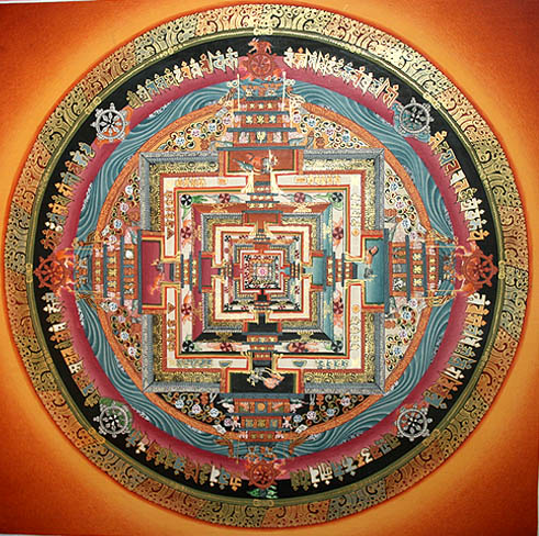 Kâlachakra mandala peint (mandala tanghka).