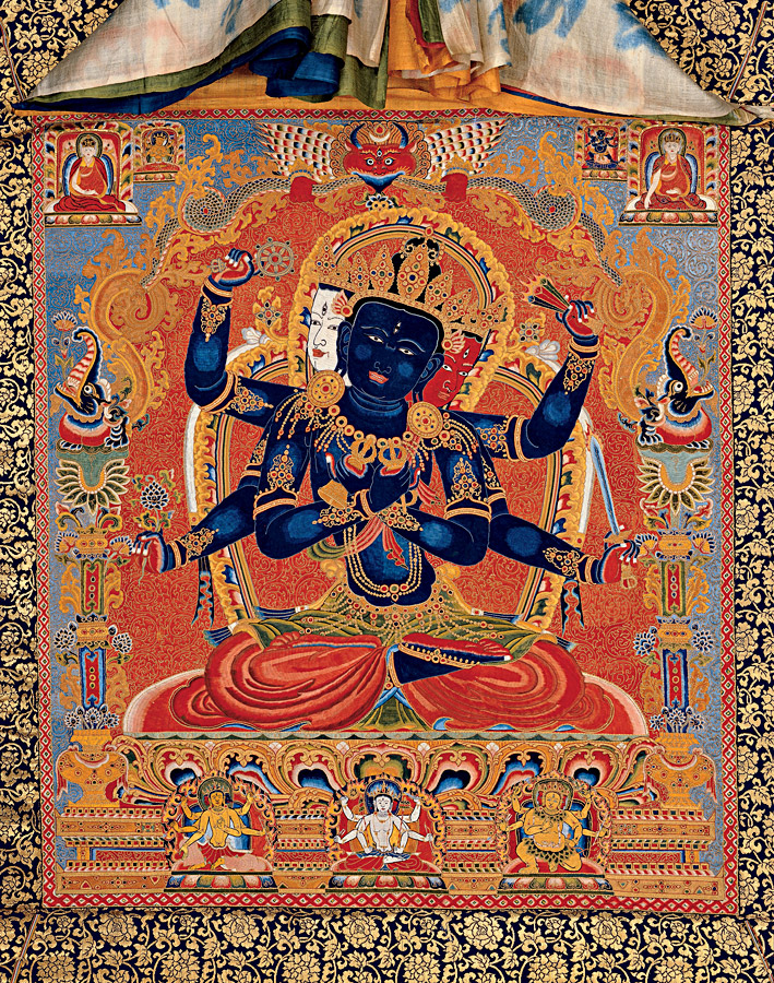 Thangka du Yidam Guhya-sam?ja &amp; Akshobhya-vajra